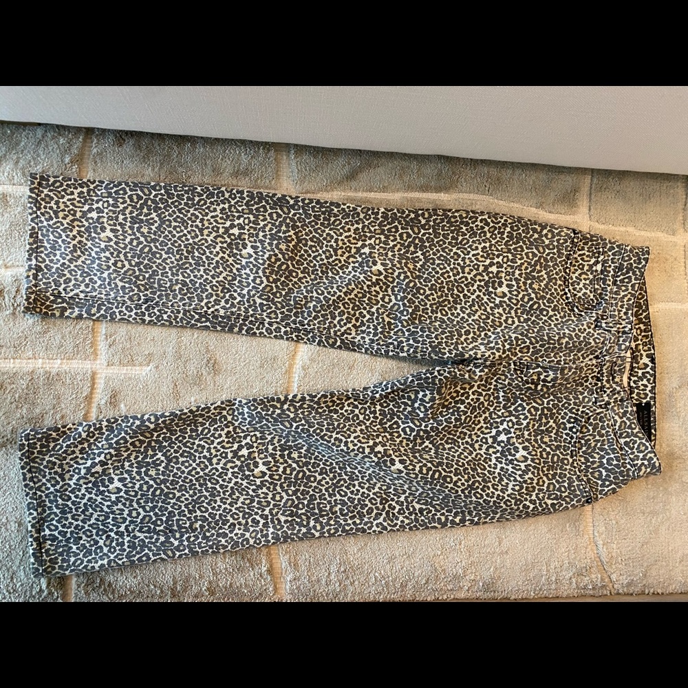 All Saints AVA Cheetah Print Straight leg Jeans
